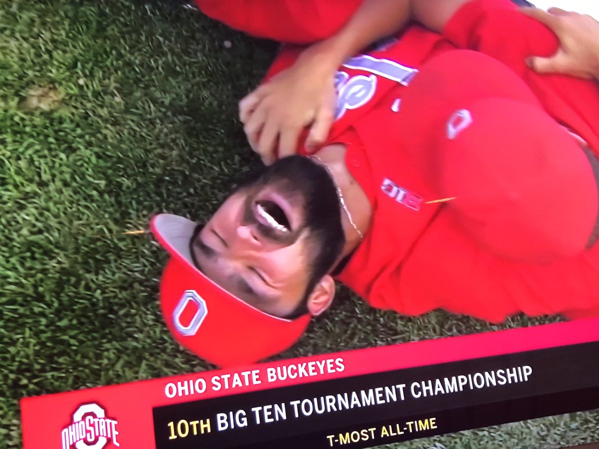 CUPinc's tweet photo. Congratulations @bealsy9 #CoachStaff and @OhioStateBASE. Going dancing!!! #WOOOOO https://t.co/8EUdgcHDyM