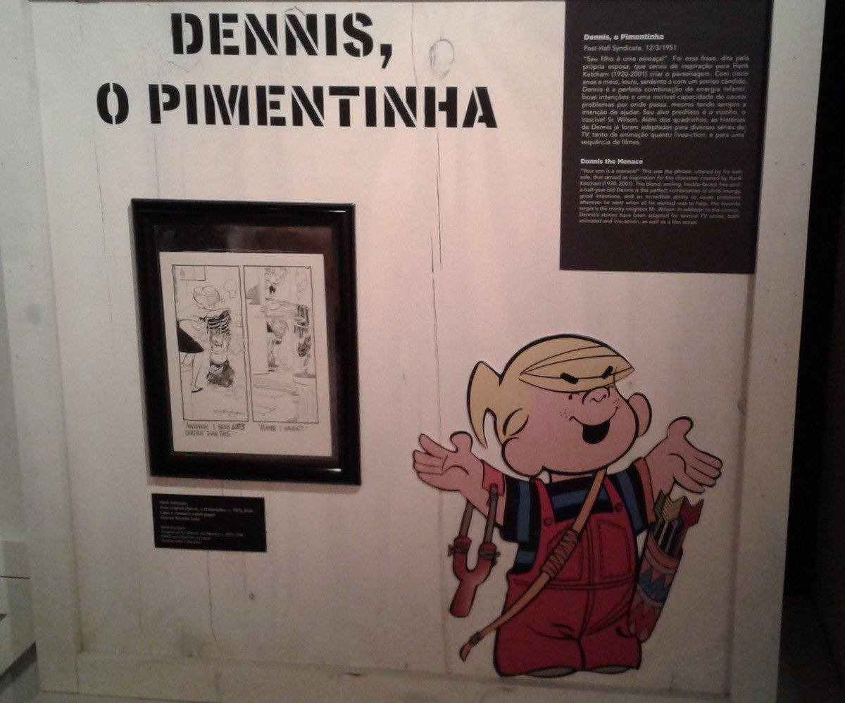 tvfabio's tweet photo. Ganhei o convite cortesia para acompanhar a exposição Quadrinhos no Museu da Imagem e do Som (MIS). Olha aí o Dennis, o Pimentinha. Era um dos meus desenhos preferidos. #quadrinhosnomis #mis_sp https://t.co/9vy7XKCpuP