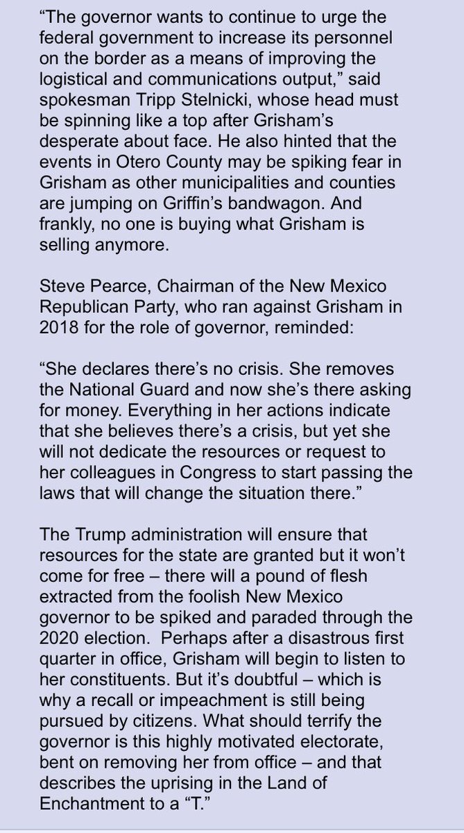 New Mexico Governor Claimed No Crisis. Now Begging for Help!! https://www.libertynation.com/begging-for-help-nm-gov-changing-her-tune-on-immigration/Anon notable!! @realDonaldTrump