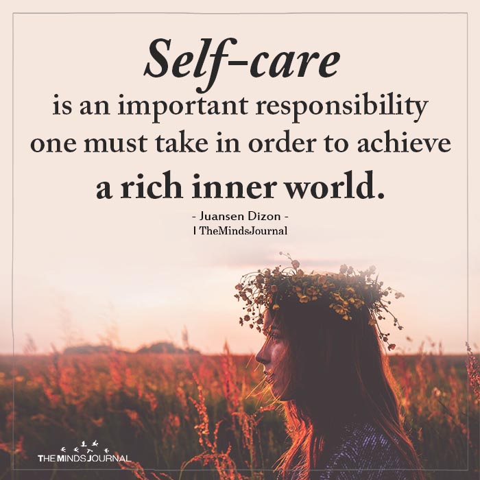 TheMindsJournal's tweet photo. Self-care Is An Important #Responsibility
https://t.co/AAcm6qc7qz
#InnerWorld #JuansenĀ Dizon #RichInnerWorld #SelfCare https://t.co/oJwwdlAmAY
