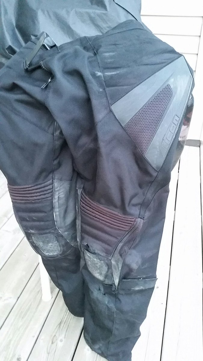 "Crashed. Some #pictures of how my gear fared" #motorcycle #biker #pics