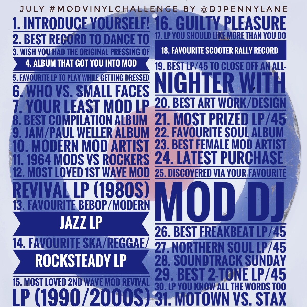 Get ready! #modvinylchallenge coming this July! Whose in!??