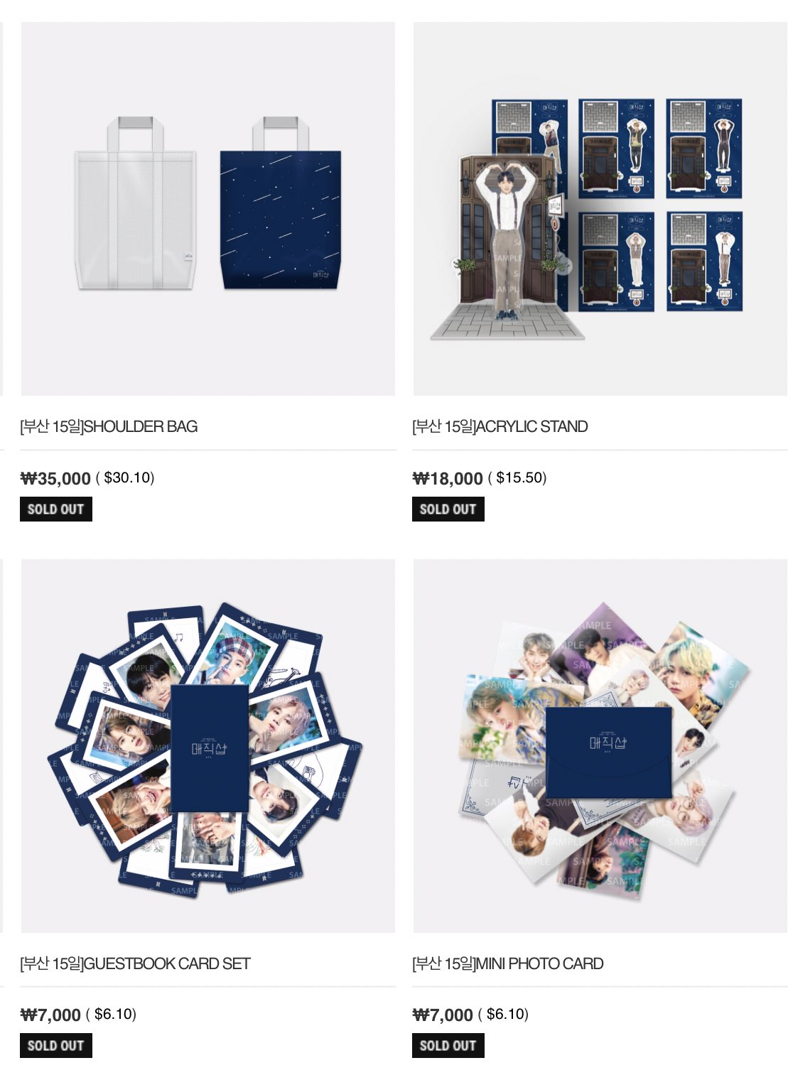 人気定番 Bts Magic Shop 釜山ミニフオト ユニット 完売