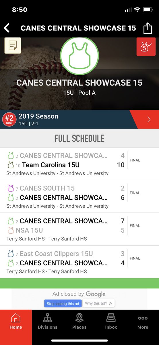 Canes Central Showcase 15U (CanesShowcase15) Twitter