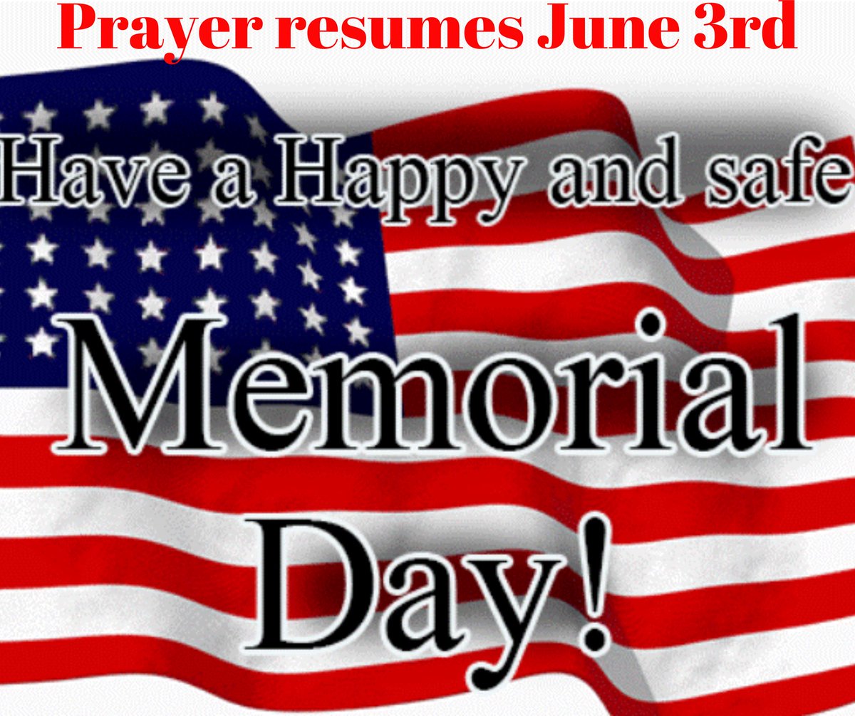 smnmltn's tweet photo. REMINDER:  No Prayer this Monday!
Enjoy the holiday &amp; see you June 3rd on Main St. 
#NBCPrayer
#Mondaysat7 https://t.co/8mVWBZtwhW