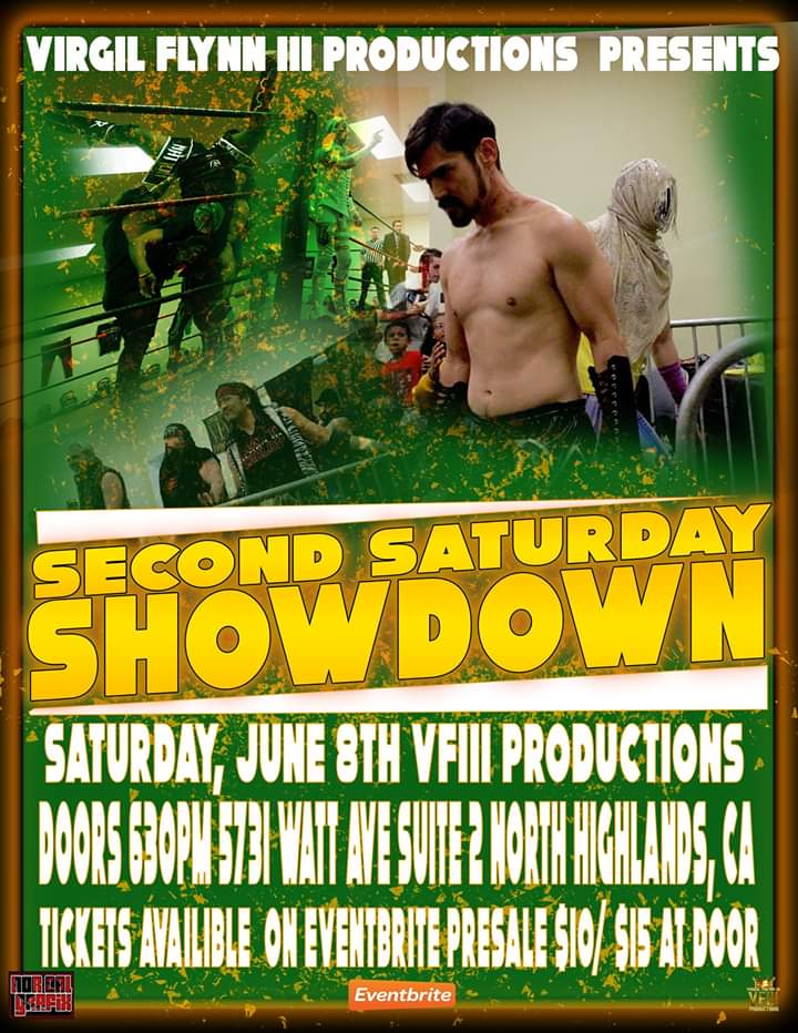 VF3Prod's tweet photo. Less than two weeks away! @VF3Prod presents #secondsaturdayshowdown featuring all of your favorite talent in an awesome family friendly pro wrestling extravaganza! 
Get your tickets right here for only $10 advance https://t.co/Zn8046brkA https://t.co/4hpKmxuf1Q