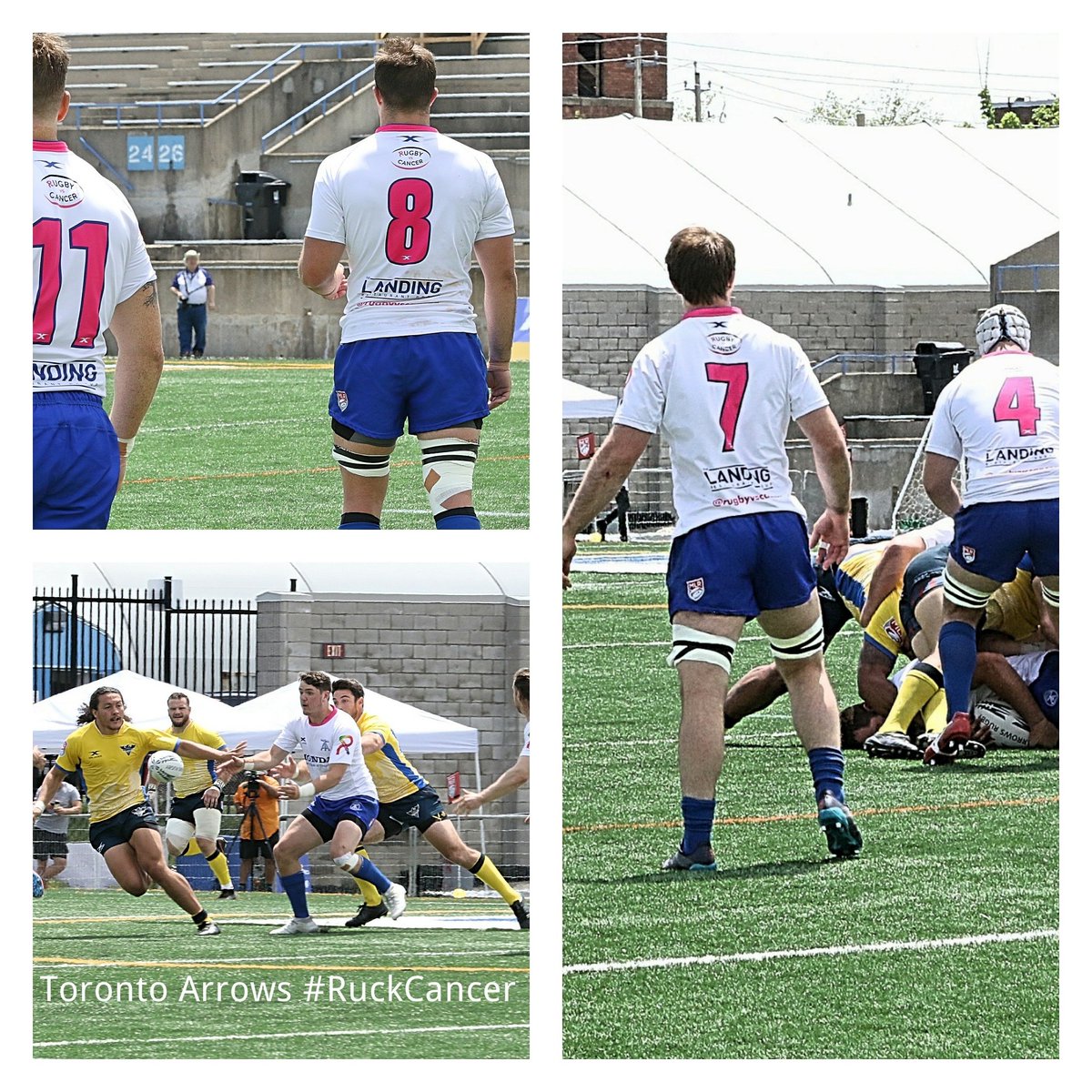 RugbyvsCancer's tweet photo. @TorontoArrows #RuckCancer in battle vs @glendaleraptors #RugbyWins #MoreThanaGame https://t.co/qohHzGB3io
