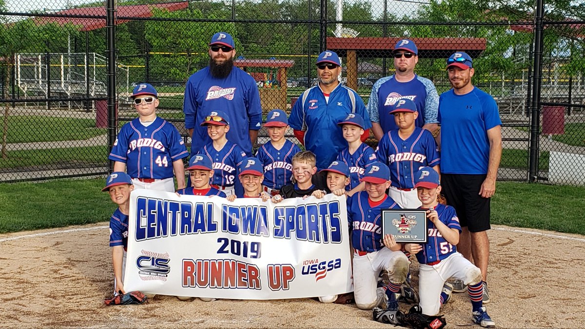 Prodigy12U's tweet photo. What a great weekend of ⚾️. These boys played their hearts out. Started slow in the Championship &amp; got behind 0-2. Then tied it at 3 in the 5th, but couldn't quite finish losing 3-4. Way to represent Prodigy &amp; the state of Nebraska. We are all so proud of you boys!! #GoProdigy9u https://t.co/5pI9QrO9aU