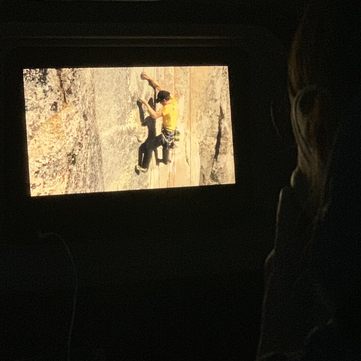 Of all the movie options available to us on airplanes, it always makes my heart sing when someone chooses a documentary! #freesolo