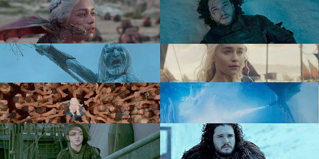 agthsant's tweet photo. Cenas finais dos últimos episódios em cada temporada. #GameOfThrones #ForTheThrone #TheLastWatch https://t.co/XaBe5Tzh7P