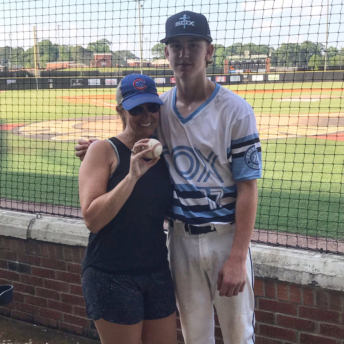 wmartin75's tweet photo. First homerun with a wood bat today. I think mama was the proudest.
#nodoubter
#2for2today
#eastcoastsox https://t.co/geBM16ALVx