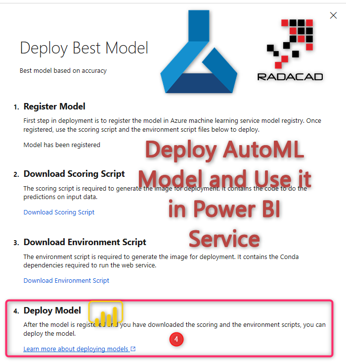 leila_etaati's tweet photo. Check out how it is possible to deploy very fast the model created using AutoML in #azureml services in my latest Blog Post, you able to consume it in #powerbi #dataflow as well, Thanks to Azure ML Team! #azureML #AzureMLServices #AutoML https://t.co/NfG7zgS5fX https://t.co/aeOhhTyoyH