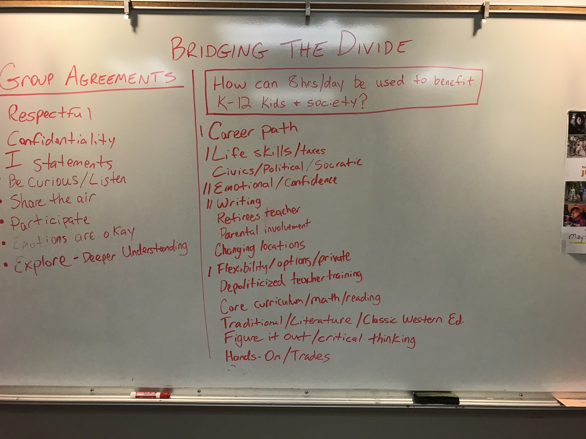 DiffTogether's tweet image. Last Sunday we reimagined what the education system would look like if we rebuilt it from scratch. Despite a room full of diverse political views, the conversation wasn't polarizing.  In fact, it was warm and friendly with lots of agreement.