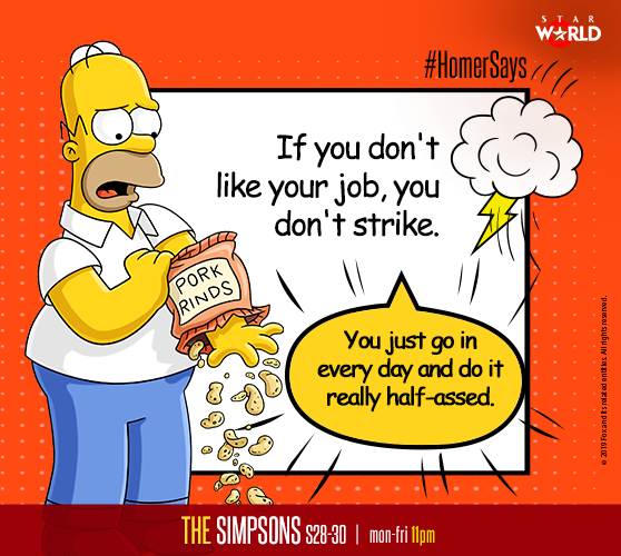 StarWorldIndia's tweet photo. Here’s some #MondayMotivation on #HomerSays.
#TheSimpsonsOnSW
#TheSimpsons https://t.co/K8DCV7AHOc