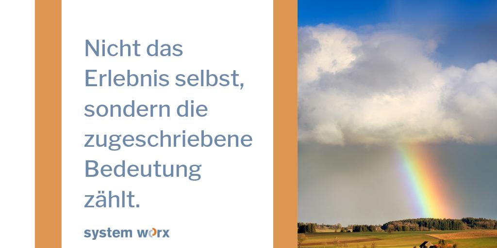 Es ist nicht wichtig, was man erlebt; es ist wichtiger, welche Bedeutung man dem gibt. bit.ly/SystemischesTo… #Externalisierung #STC