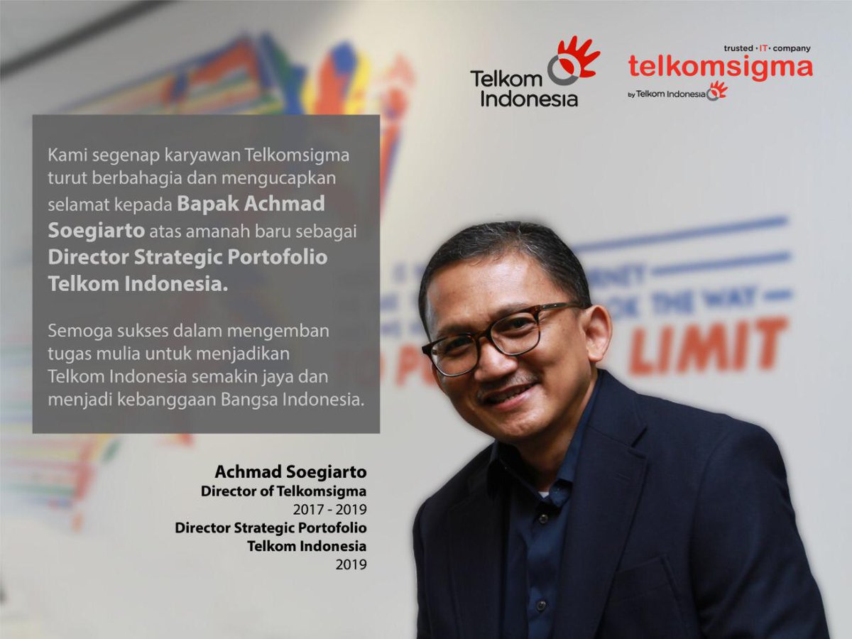Selamat dan sukses selalu Bapak Achmad Soegiarto! with Proud and Love, Data Center &amp; Cloud Directorate🙏