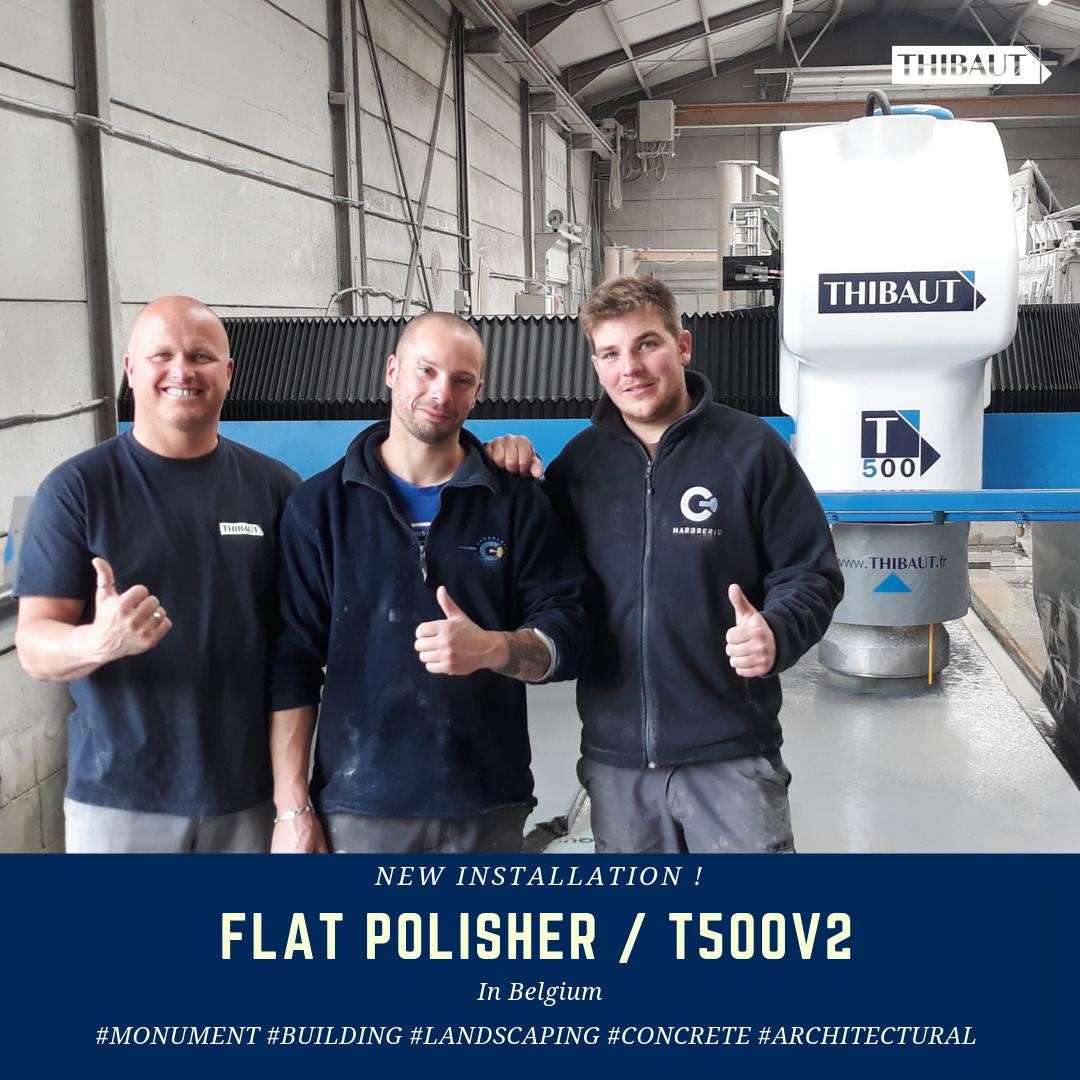 New installation of a #flatpolisher T500 in #belgium ! 
Learn More : bit.ly/2KbXCFj
#thibaut #stonemachine #concrete #architecturalconcrete #monument #building #landscaping #naturalstonemachine