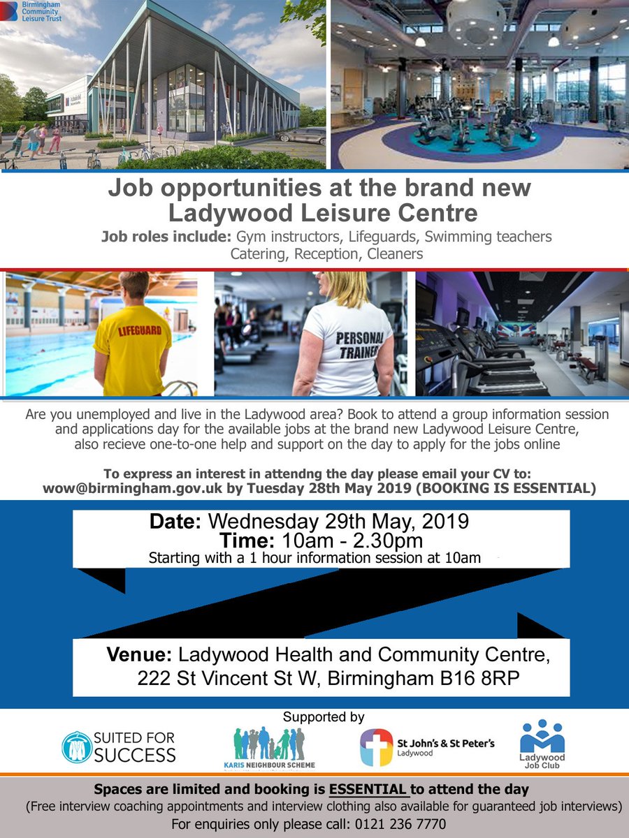 Registration deadline extended to Tuesday 28th May, 4pm. Please send CVs to wow@birmingham.gov.uk