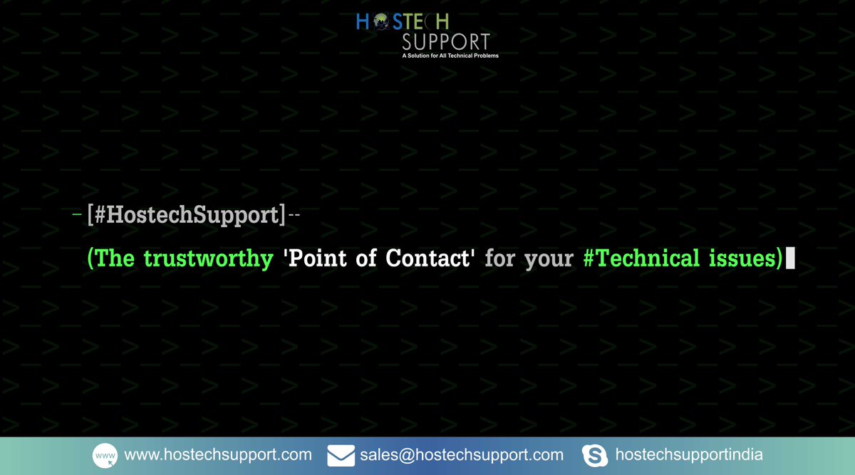 HostechSupport's tweet image. HostechSupport provides you Matchless Technical Support Since 2006 

#24x7RemoteTechnicalSupport #servermanagement #Servermonitoring #24x7Livechat