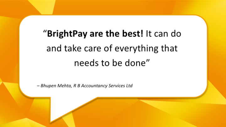 BrightUKIre's tweet photo. BrightPay has a 99% customer satisfaction rate! Read our testimonials to find out what people like about #BrightPay https://t.co/USlnrwEhca https://t.co/nDRgDyz19x