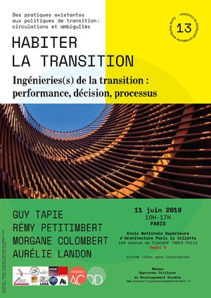 Séminaire "Habiter la transition"
à l'#ENSAPLV le 11 juin de 10h à 17h