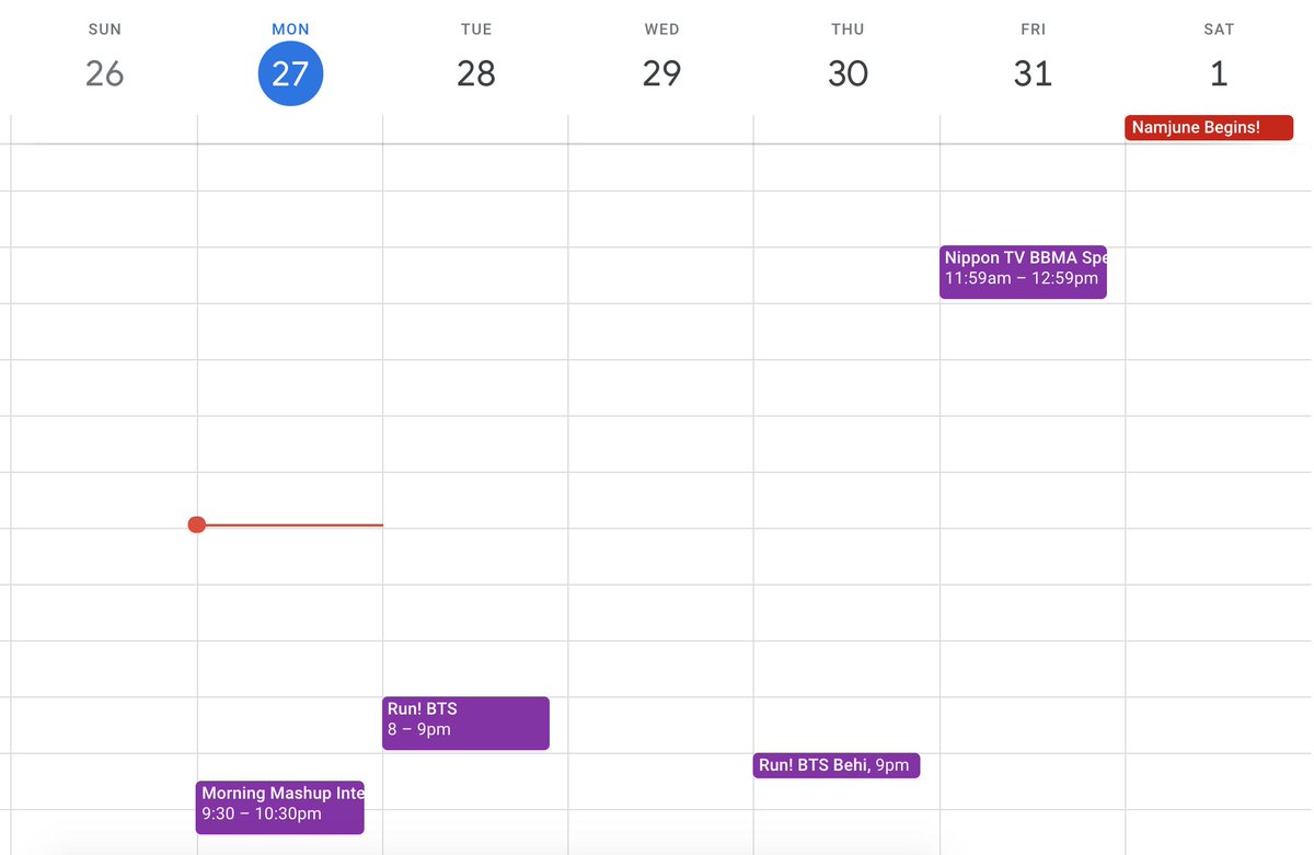 And once it's added, it should look like this in your calendar and hopefully make you feel as if you can sigh in relief because you aren't frantically searching for info on the daily. Enjoy!