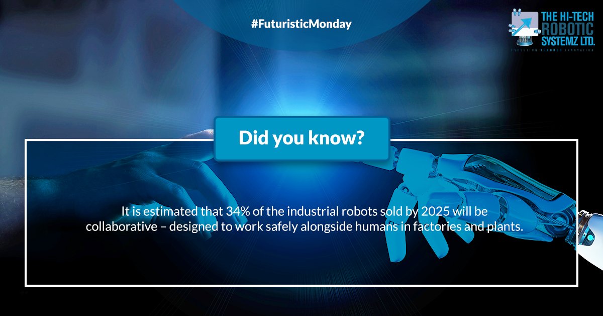 roboticssystemz's tweet image. The growth of collaborative industrial robots over the next few years will be tremendous, as the world is realizing the potential of modern robotics. These robots will help companies get work done faster & better.
#THRSL #Future #ModernRobotics #Facts #FuturisticMonday #THRSL