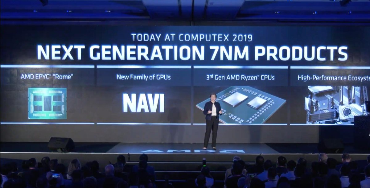 AMD's tweet image. Thank you for joining the #COMPUTEX2019 keynote! AMD is proud to work with industry-leading ecosystem partners to make history, driving a new era of high-performance datacenter, gaming and computing. bit.ly/2JH0lXP