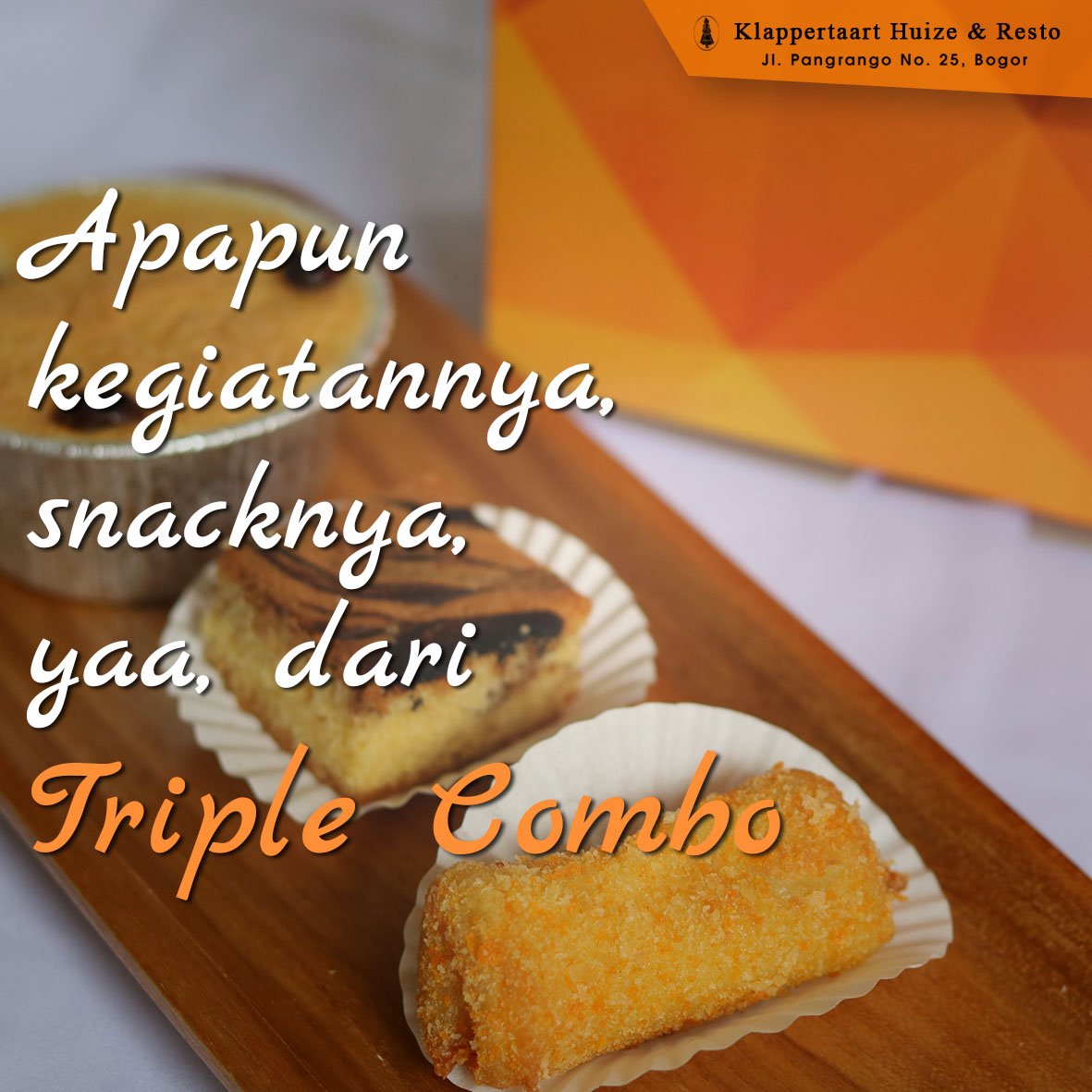 Klapertarthuize's tweet image. Sekarang gausah ribet kalo ada acara pesan saja SnackBox Triple Combo..
.
tcsnack.com   
.
@Klapertarthuize @jakarta_batavia
@hh19632000
.
#PerumPercetakanUangRI, #PTPAL, #PTInti, #PTKrakatauSteel, #snack #food #snackbogor