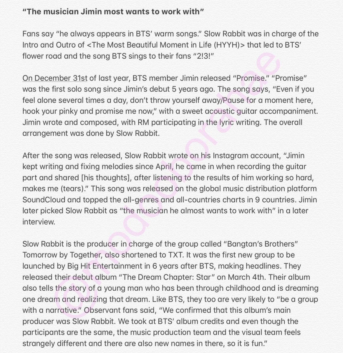 TopClass Chosun released its June edition of all things  @BTS_twt. Here’s a translation about Slow Rabbit, a Big Hit producer. (I want him to drop the Jungkook guide version of “I Like It”)  #BTS  #방탄소년단   http://topclass.chosun.com/mobile/board/view.asp?catecode=R&tnu=201906100011