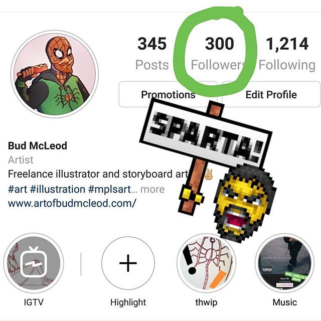artofbudmcleod's tweet photo. "SPARTANS! What is your profession!?"
.
.
.
#300 #spartans #followers #instart #instartist #mnart #minneapolisart #twincitiesart #mplsart #instagram #ig #instafollowers #newhighscore #thankyou #everyone #twitter #muchlove https://t.co/Nwhqu68Ac2 https://t.co/ZMjcsjXN5s