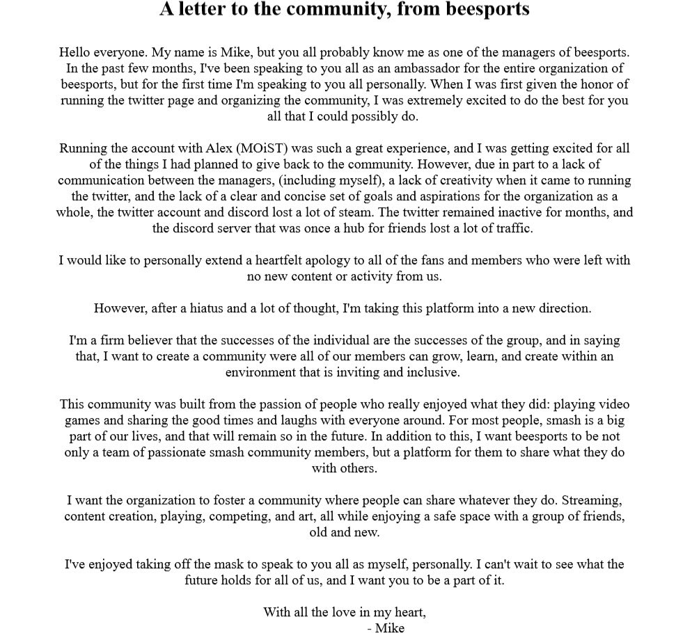 BeeSportsorg's tweet photo. I’m glad to finally be sharing this with all of you. Thank you all so much. https://t.co/Td6fT6A7rM