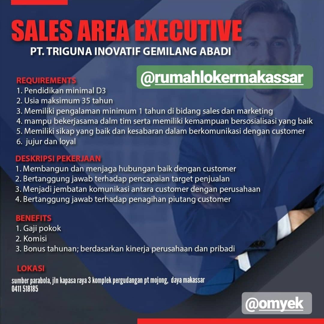 RumahLoker_Mks's tweet photo. #rumahlokermakassar #rumahloker_mks #lowongankerja #lowongankerjamakassar #lokermakassar #lokerbone #loker2019 #lokeradmin #lokerhotel #lokersales #lokermarketing #lokeraccounting #lokermanager #lokersupervisor #lokerstaff #lokerdriver #cpns2019 #pppk2019 #lokerbumn https://t.co/bs0MXCjuRn