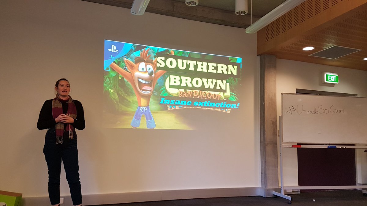 DTMarcantonio's tweet photo. @lauratownhop is getting us data on bandicoots so we can help save this important (and cute) national icon! #UniMelbscicomm https://t.co/mvFeS2VMVd
