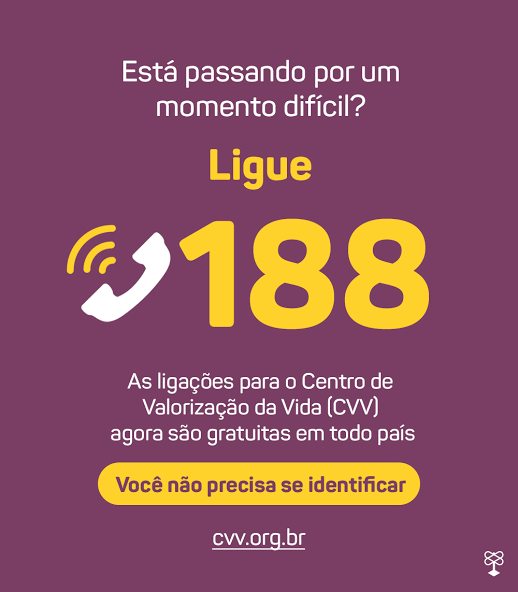 Ombroamigo437's tweet photo. Precisa de ajuda?
O @CVVoficial é um centro de atendimento 24 horas que busca previnir suicídios. Ele pode te ajudar anonimamente. Suicidio não é opção e nem brincadeira. 
Busque apoio. https://t.co/9yB2DQxCBc