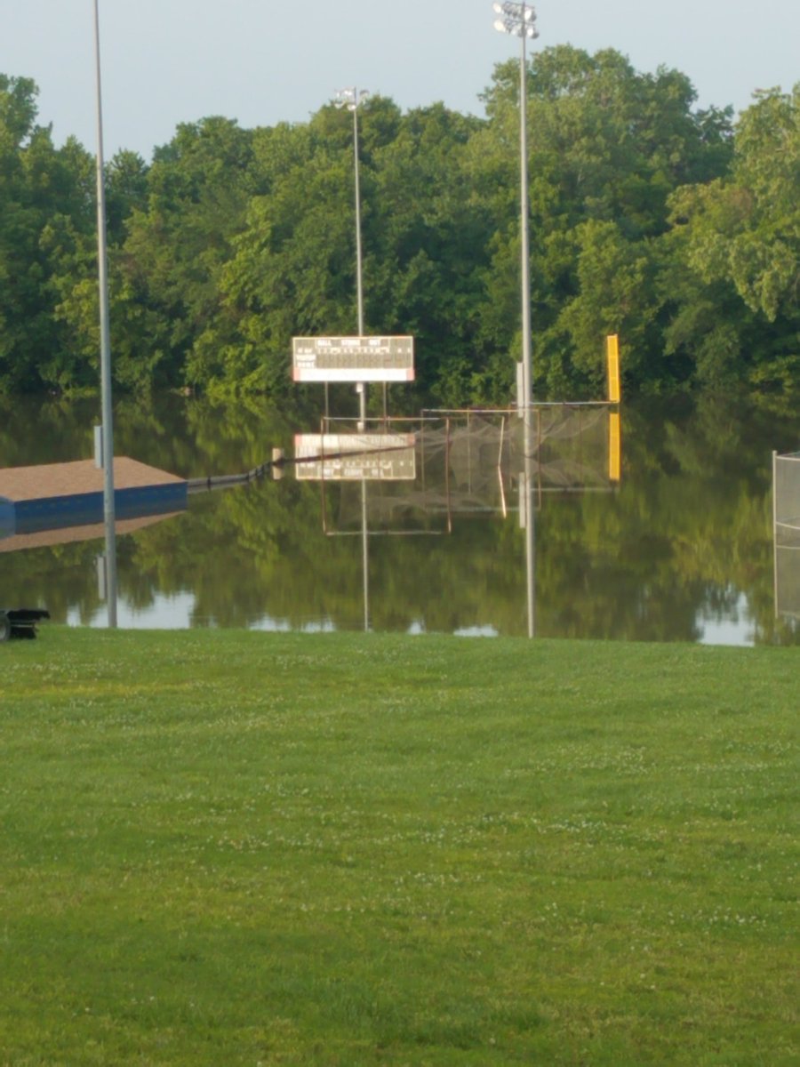 shawn_clounch's tweet photo. Paul Lindblad stadium in #chanuteks  has flooded again @BaseballBros @BaseballAmerica @BaseballQuotes1 @OTBaseballPhoto @MLB https://t.co/vvzfHC1ODh