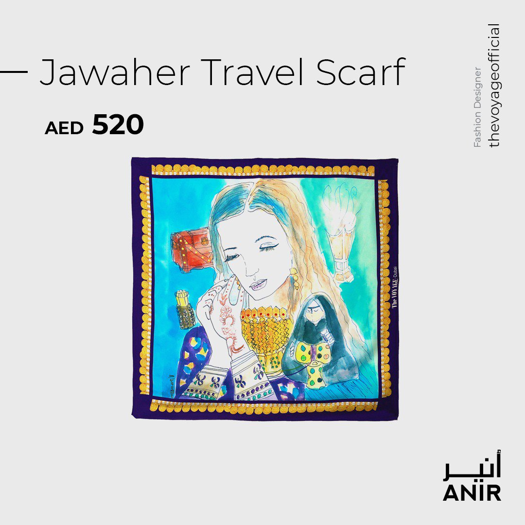 AnirFashion's tweet image. Jawaher (Jewel) Travel Gift Scarf By Thevoyageofficial
Price: AED 520
anir.com  - Marketplace for Fashion Designers

#scarf #digitalprint #printedscarf #silkscarf #fashiondesigner #TheVoyageOfficial #anir #womenstyle #infashion #fashiondubai #uaefashion