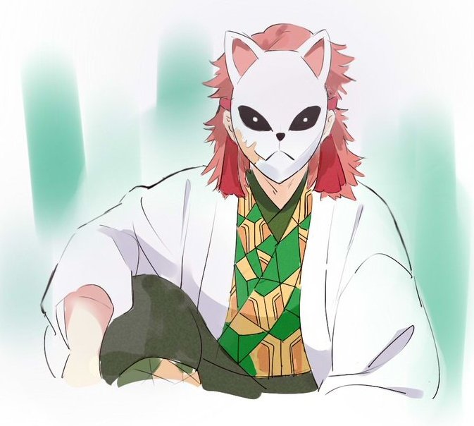 ぜの🐯Skeb募集中さんがTwitterに投稿した錆兎(鬼滅の刃)のイラスト。