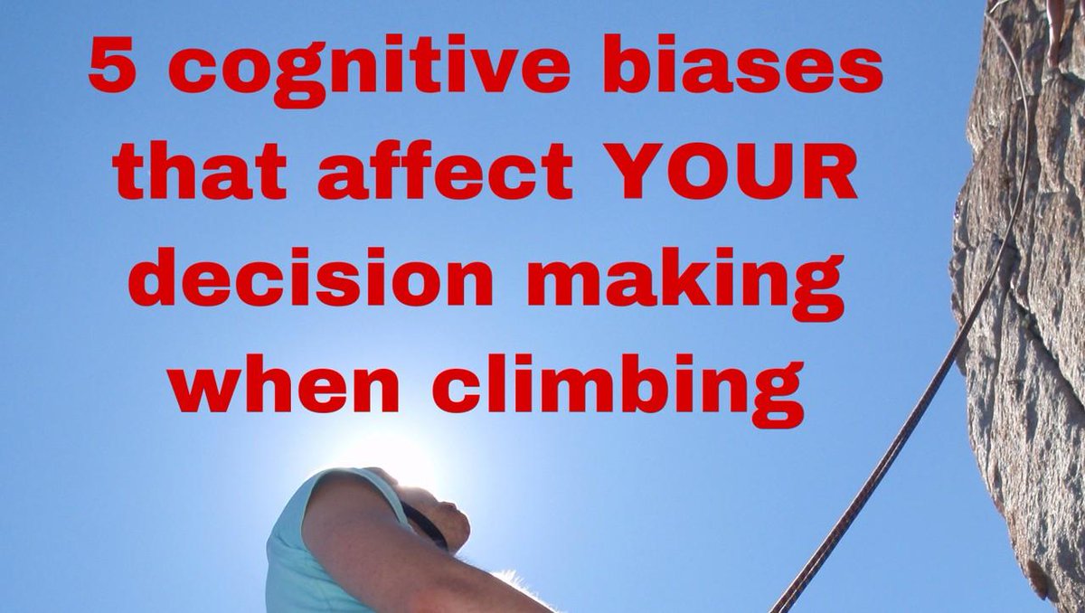 jimmymacnow's tweet image. Over the next 5 days we will take a quick look at 5 cognitive biases that can affect us when we climb.

Reinvent, Reconnect, Recharge 

#climbsafe
#cognativebias #rockclimbing #climb #climbinglife #leadclimbing