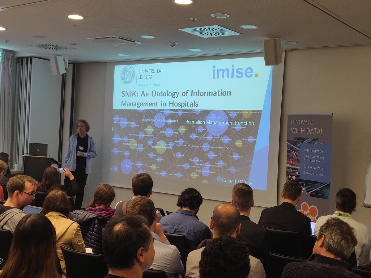 SNIK_proj's tweet photo. The Semantic Network of Information Management in Hospitals presented by Konrad Höffner at #LSWT2019. https://t.co/1N9Ctsc8Qp