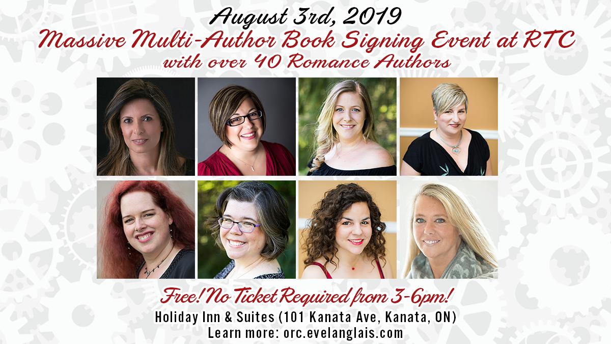 Save the date! FREE Massive Multi-Author Book Signing at <a href="/RTCOttawa/">Romancing the Capital</a> Aug 3 (3-6pm) w 40+ Romance Authors, including ORWA’s @lucyfarago @evelanglais <a href="/ItalRT4u/">Carey Decevito</a> <a href="/LoveTBMann/">TB Mann</a> <a href="/jclewisupdate/">Jennifer Carole Lewis 🇨🇦</a> @jeralibu <a href="/Rizzorosko/">Mandy Rosko</a> <a href="/AuthorDebMason/">Debbie Mason</a> 
No Ticket Required! Learn more: buff.ly/2vxs0Bs