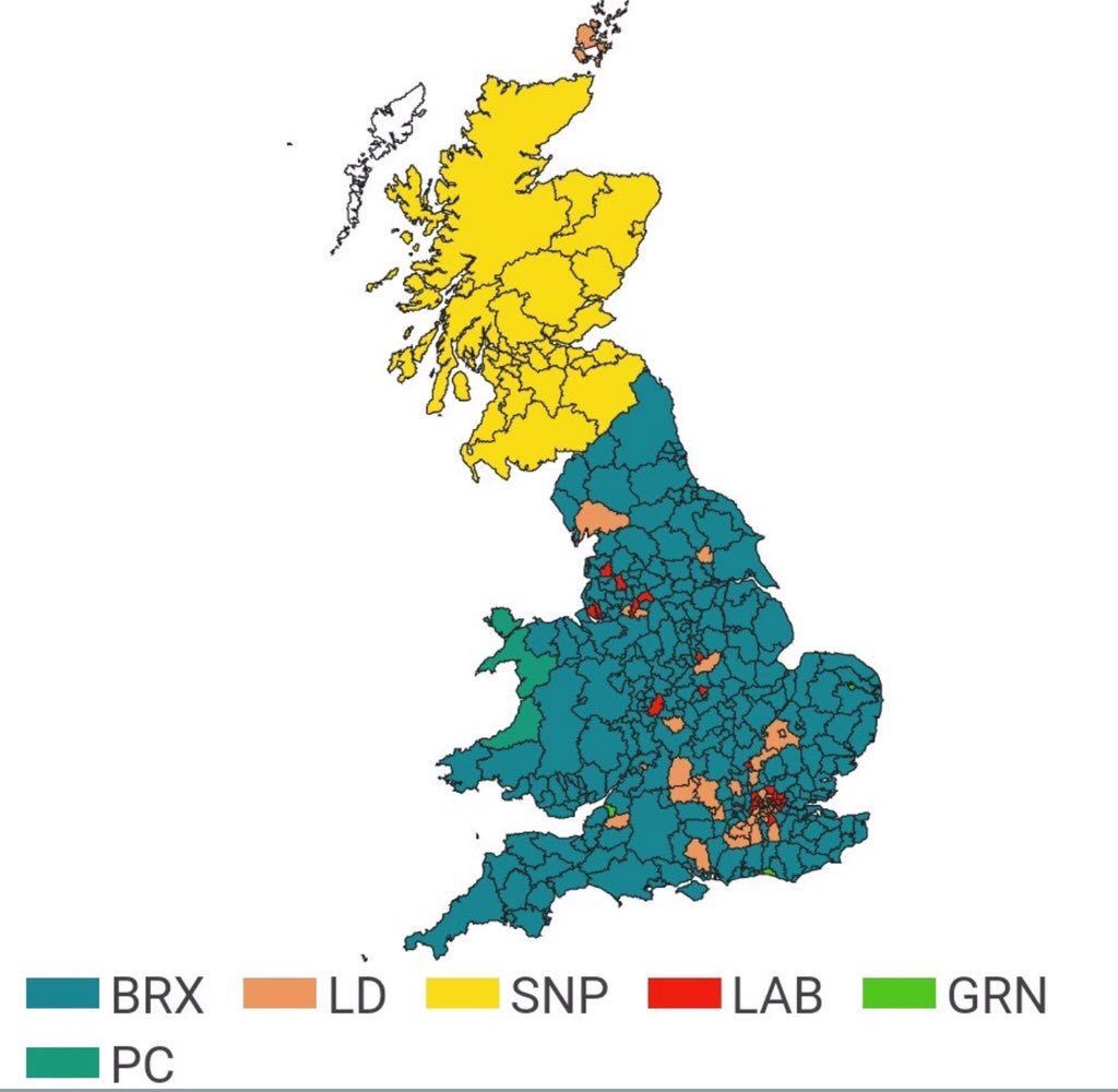 Alastair Campbell believes this EU election result map signifies a ‘loss’ for Nigel Farage &amp; his Brexit Party.... a belief that in fact signifies Mr Campbell is the new Comical Ali.