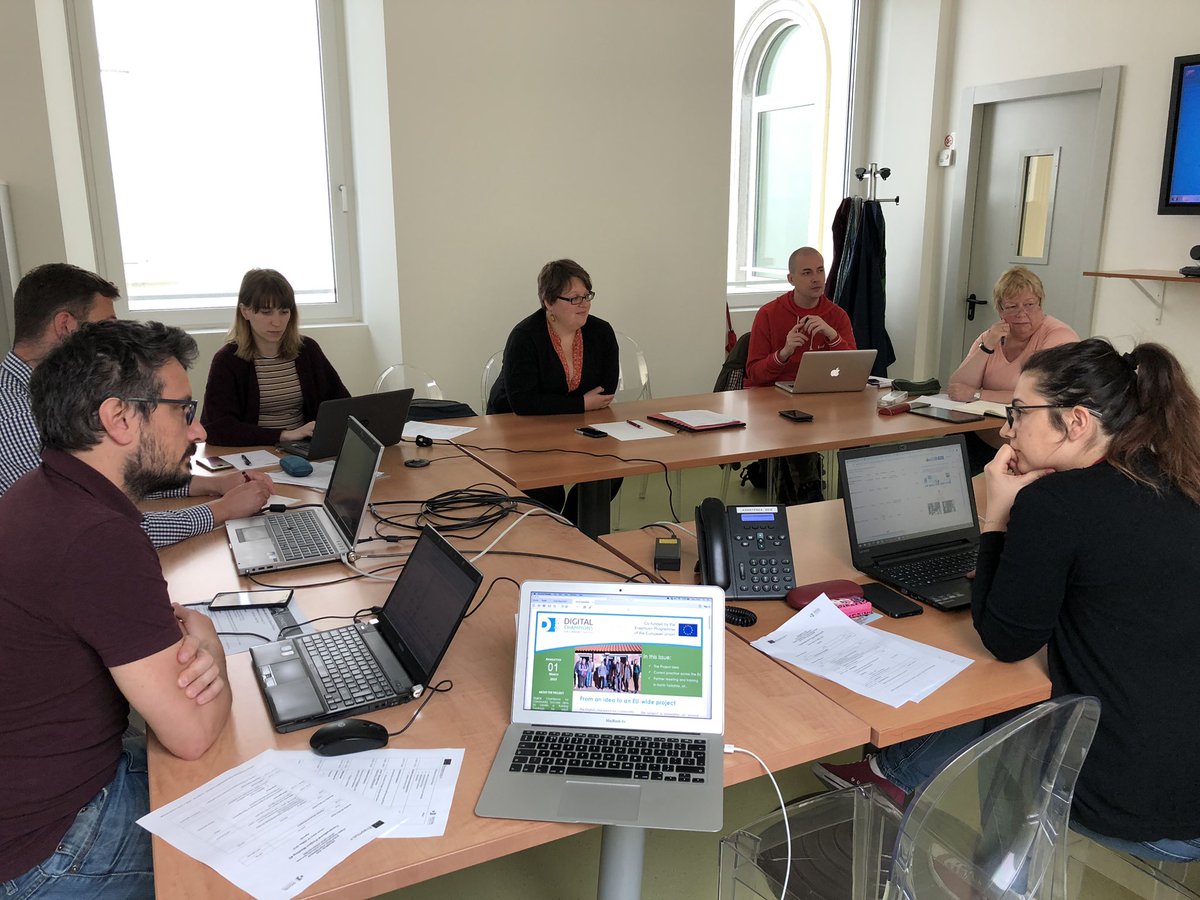 Working hard on our @erasmusplusUK <a href="/Erasmus_Project/">Erasmus+ Projects</a> in our meeting in #lecco Digital Champions for success, developing our modules to support vulnerable adults in gaining basic digital skills. eplusdigitalchampions.weebly.com