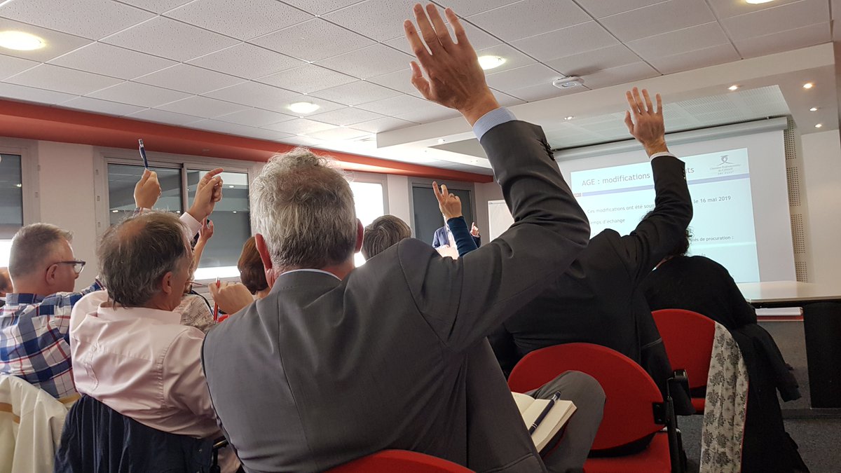 CPCArcOuest (@cpcarcouest) on Twitter photo L'AG de la Chambre bat son plein, de manière très consensuelle !
Toilettage des statuts pour + de partenariats, présence accrue via le groupe #Sarthe, énorme travail bénévole pour la norme #AFNOR sur nos engagements de services : sacré rapport moral du président <a href="/fabien_salle/">Fabien Sallé</a> :) L'AG de la Chambre bat son plein, de manière très consensuelle !
Toilettage des statuts pour + de partenariats, présence accrue via le groupe #Sarthe, énorme travail bénévole pour la norme #AFNOR sur nos engagements de services : sacré rapport moral du président <a href="/fabien_salle/">Fabien Sallé</a> :)