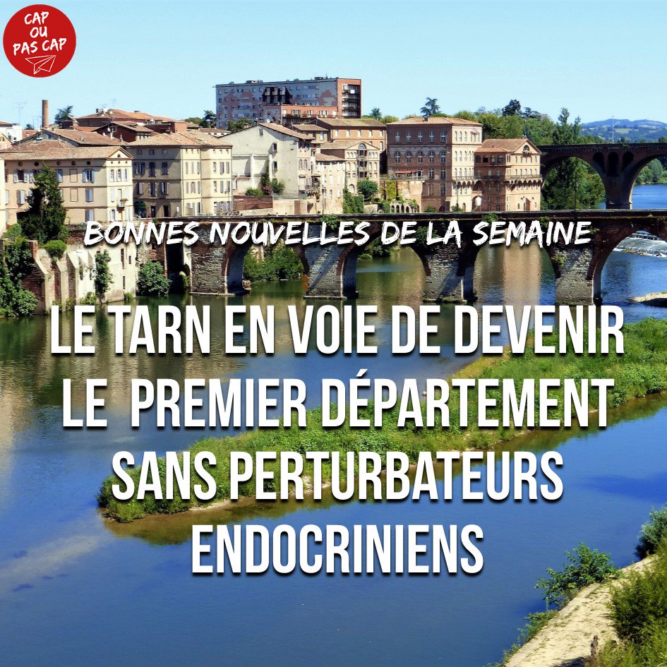 [Bonnes nouvelles de la semaine] 🤩

Le #Tarn signera cette semaine une charte pour devenir le premier département sans #perturbateurs #endocriniens! Pour plus d'infos et d'autres bonnes nouvelles c'est par ici 👉 bit.ly/2I1kkwR 👈
#alternativecitoyenne #transition