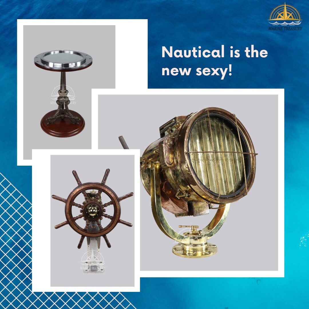 MarineTreasury's tweet photo. The sooner you accept it, the better😉
Shop for #NauticalLights 💡&amp; #Furniture at https://t.co/JiC0v6sNQd or give a call at 9833444921📲

#sexy #tables #chairs #lights #lamps #shipwheels #pedestals #antique #design #decor #architect #interiordesign #homedecor #homedesign https://t.co/PJ8uncPny6