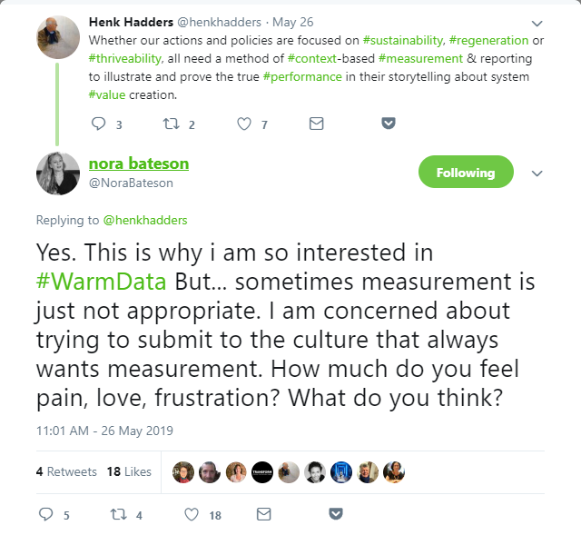 Bortseb's tweet photo. @NoraBateson @henkhadders #WarmData makes me feel all nice and warm inside 🥰I'd love to host a call to ask more questions about it. Have their been #WarmDataLabs hosted online? Do you recall meeting at @ix_symposium last year @NoraBateson ? https://t.co/fATp40RrMy