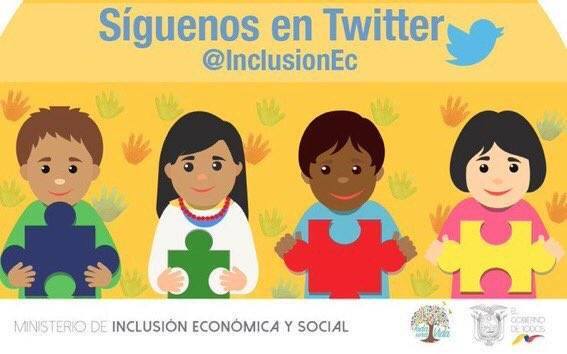 Te invitamos a dar retweet a esta publicación, para que más personas sigan a la cuenta @InclusionEc y conozcan el trabajo que realiza el MIES en beneficio de los grupos de atención prioritaria.

<a href="/berecordero/">Berenice Cordero</a> @PlanTodaUnaVida <a href="/PaulGranda/">Paúl Granda 🇪🇨</a>