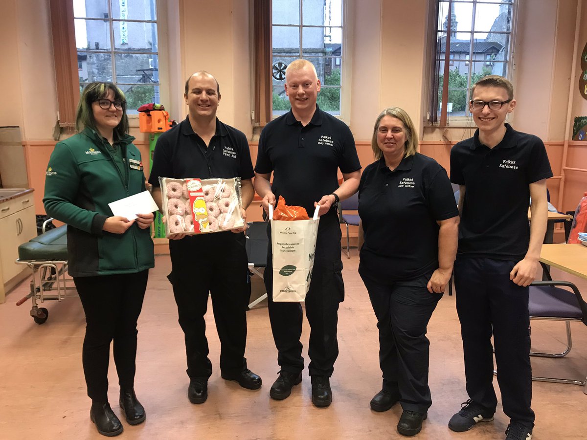 On Saturday evening after work I dropped off some snacks to <a href="/falkirksafebase/">Safebase</a>! They told me about what they do and even took me on patrol! #morrisons #communityengagement #falkirk #buildingrelationships