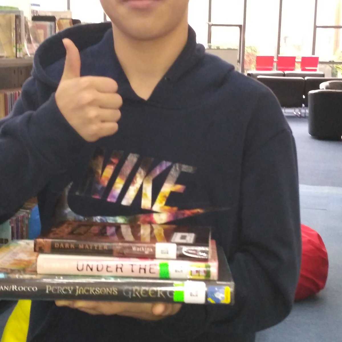 alycia_owen's tweet photo. "Fluency in English is not a prerequisite to writing."@AndreaHonigsfel True even w/older Ss. Try "spine poems." Ss bring fave translation tool to lib./find book spines to stack/create poems. Take pic/ write/discuss; revise as vocabโฌ๏ธ๐ฟ#ellchat_bkclub #GrowingLanguageAndLiteracy https://t.co/mbQbeNGegD
